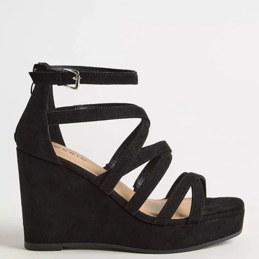 NWT Torrid Strappy Square Toe Wedge